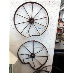 Two 26" Metal Wagon Wheel Rims