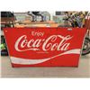 Image 1 : Large Vintage 1970s Embossed Steel Coca-Cola Sign