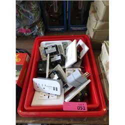 Tray of Light Switches & Smart Plugs
