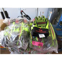 12 Pairs of XL RazorBack Gloves