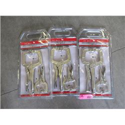 Three 2 Piece Locking Plier Sets
