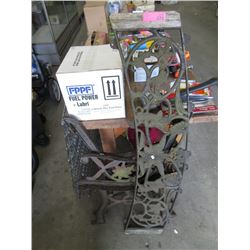 Vintage Wrought Iron Bench Ends