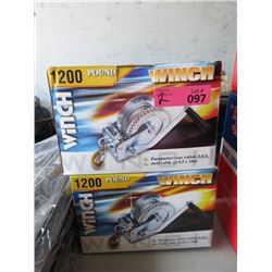 2 New 1200 Pound Winches