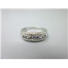 Image 1 : Diamond & Tanzanite Channel Set Ring