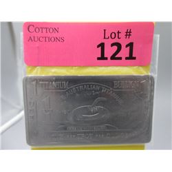 1 Oz. Australia Mint .999 Fine Titanium Bar