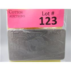 1 Oz. USA Mint .999 Fine Titanium Buffalo Bar