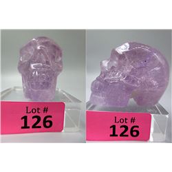 1600+ Carat Amethyst Carved 3D Skull
