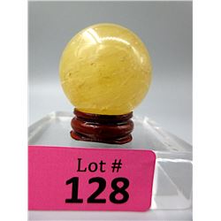 466 CT Carved Healing Citrine Gemstone Orb
