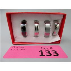 4 Brand New Titanium Band Rings
