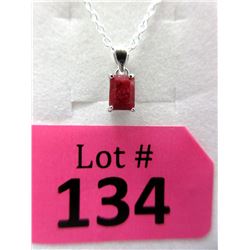 Sterling Silver Ruby Pendant