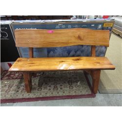 Live Edge 4 Foot Hand Crafted Cedar Bench