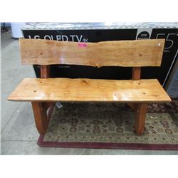 Live Edge 4 Foot Hand Crafted Pine Bench