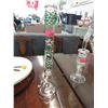 Image 1 : New 22" Tall Glass Bong with Green Accents