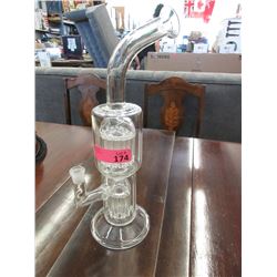 New 17" Tall Clear Glass Bong