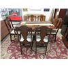 Image 1 : Vintage Walnut Table with 6 Chairs & 3 Leaves