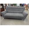 Image 1 : 80" Grey Fabric Upholstered Sofa - Floor Sample