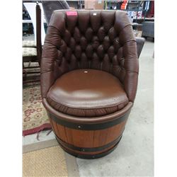 Barrel Chair with Under Seat Storage