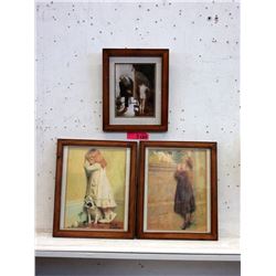 3 Pears Soap Prints with Matching Wood Frames