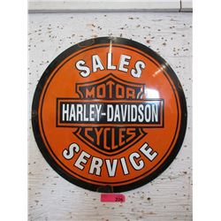 Vintage 20" Harley Davidson Porcelain Sign