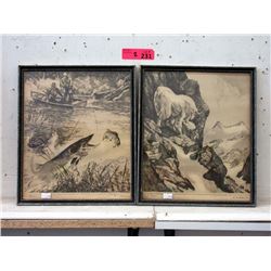 Pair of Vintage R. H. Palenske Prints