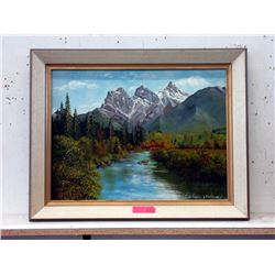 Original E. Mitchell Oil on Board Painting