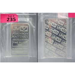 10 Oz Vintage Johnson Matthey .999 Silver Bar