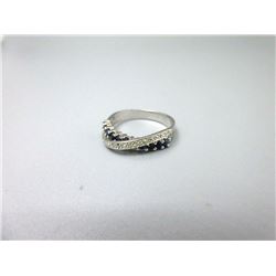 New Sapphire & Diamond Crossover Ring