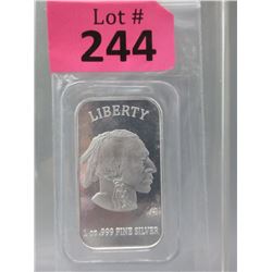 1 Oz First Nations/Buffalo .999 Silver Bar