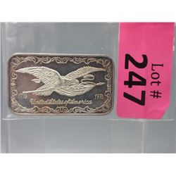 1 Oz. Eagle/Flag .999 Silver Bar