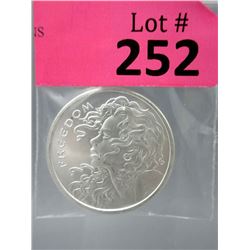 1 Oz Freedom Girl .999 Silver Art Round