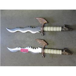 Pair of Dragon Hilt Fantasy Knives