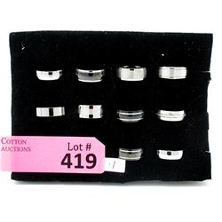 10 New Titanium Band Rings - Sizes 7, 8 and 9