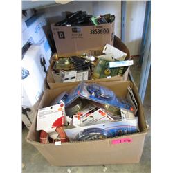 3 Boxes of Assorted Electronics Accessories