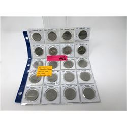 20 Vintage Canadian $1 Coins - 1968 - 1986