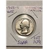Image 1 : 1943 S WWII Washington SIlver Quarter Nice Early US Coin