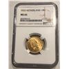 Image 1 : Hard to Get 1933 Netherland Gold 10 Gulden Certified NGC MS65