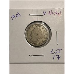 1901 Liberty Head V Nickel Nice Early US Coin