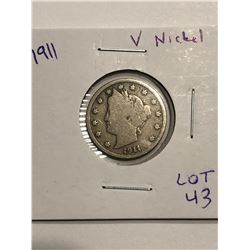 1911 Liberty Head V Nickel Nice Early US Coin