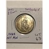 Beautiful 1941 Silver Switzerland 2 Francs .2684 ASW