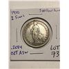 Rare Beautiful 1910 Silver Switzerland 2 Francs .2684 ASW