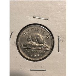 1965 Canadian Silver 5 Cents Nice Ealry MS High Grade Canada Coin