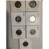 Image 1 : Group of 7 World Carded Coins Assorted Countries Mints and Dates