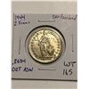 1944 WWII Era Switzerland Silver 2 Francs .2684oz ASW