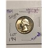 1964 Washington Silver Quarter Beautiful Toning