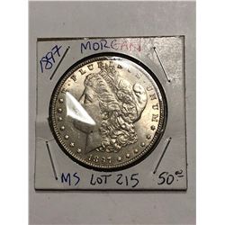 1897 P Silver Morgan Dollar MS High Grade Nice Early US Coin