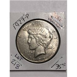 Semi Key Date 1927 P Silver Peace Dollar Rare Nice Early US Coin