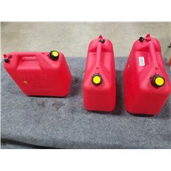 THREE GAS CANS