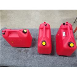 THREE GAS CANS