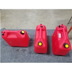 THREE GAS CANS