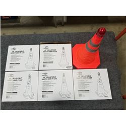 FIVE SAFETY CONES